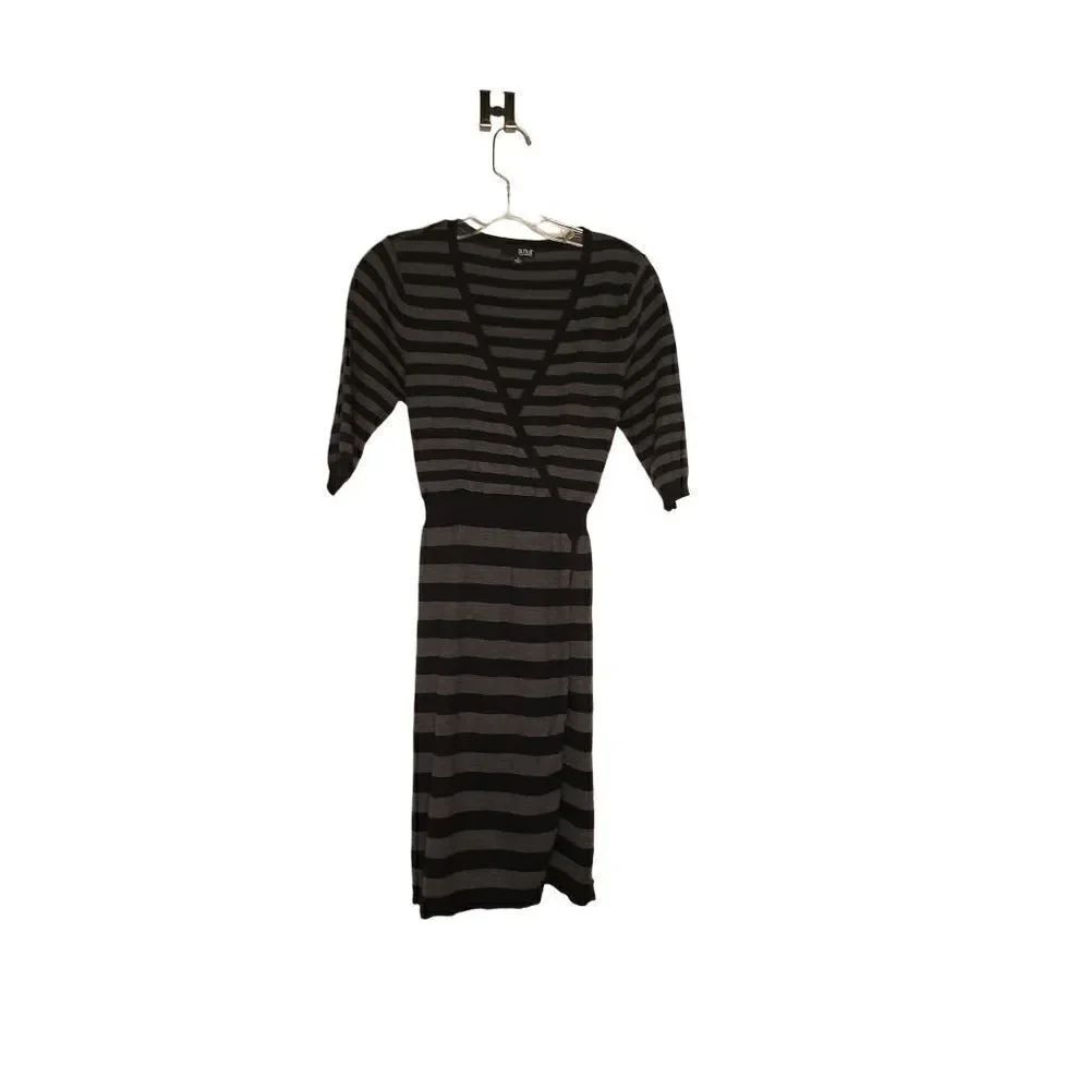 A.N.A.  Sweater Faux Wrap Dress Size Small